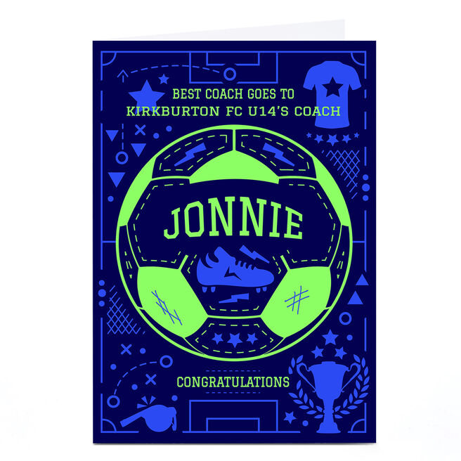 Personalised Card - Neon Football