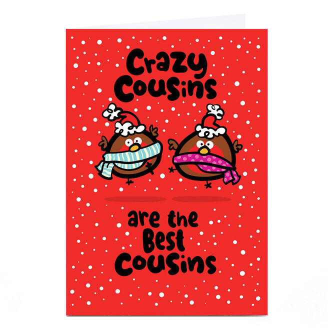 Personalised Fruitloops Christmas Card - Crazy Cousins 