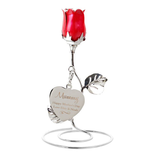 Personalised Red Rose Ornament