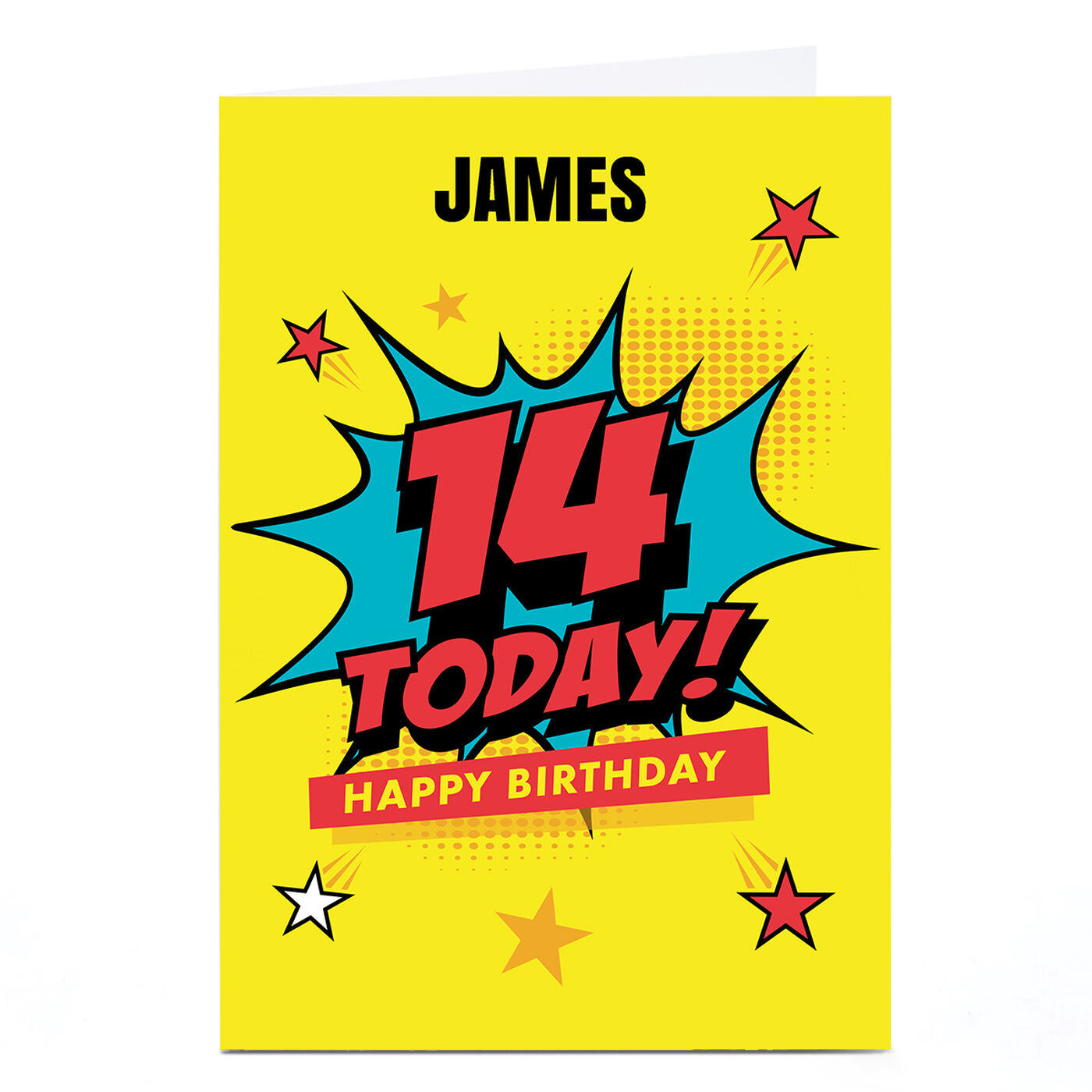 Buy Personalised Hello Munki 14Th Birthday Card - Comic Explosion For ...