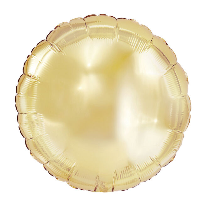 Gold Round 18-Inch Foil Helium Balloon
