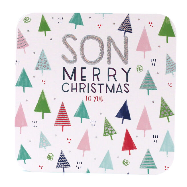 Christmas Card - Son, Modern Christmas Trees