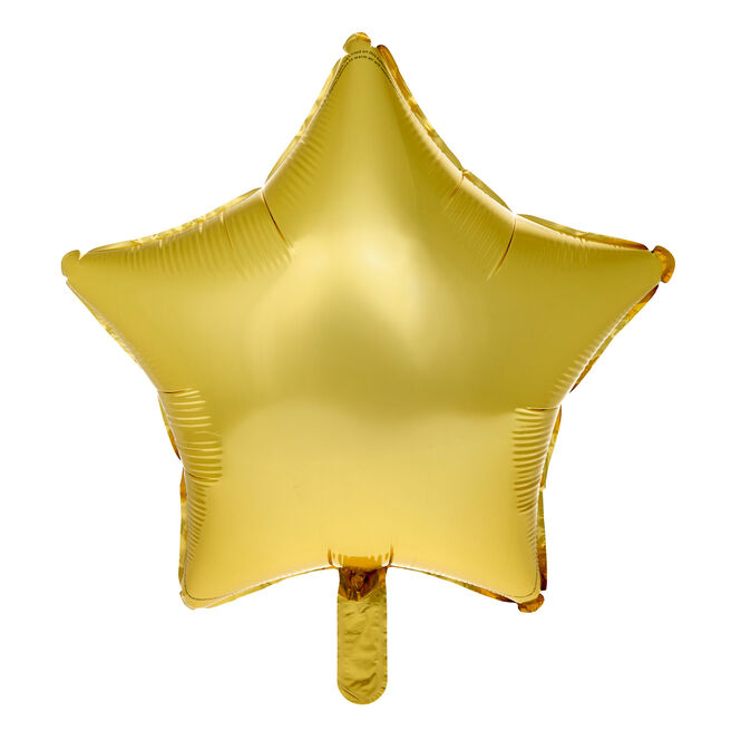 Gold Star 19-Inch Foil Helium Balloon