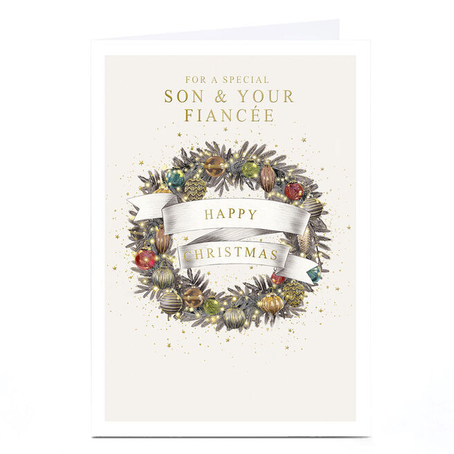 Personalised Christmas Card - A Special Son And Your Fiancee