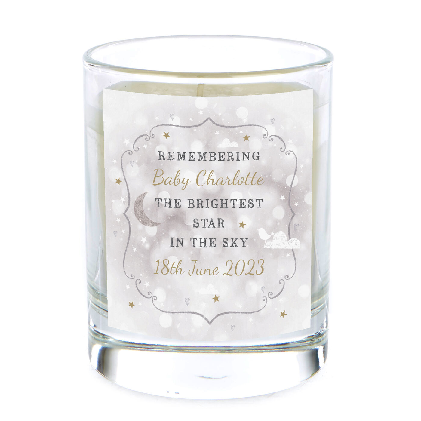 Buy Personalised Pomegranate & Cashmere Scented Candle Baby Loss for