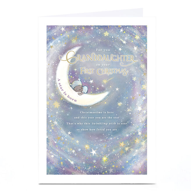 Christmas Card - Granddaughter On Your First Christmas