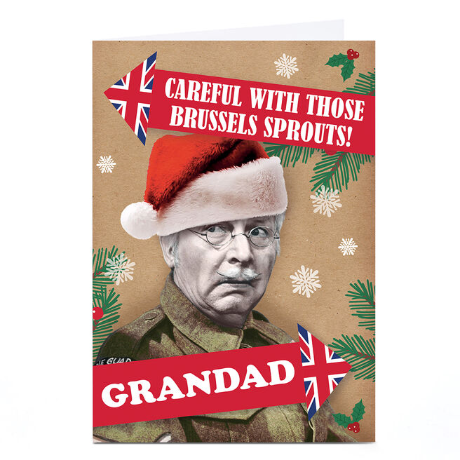 Personalised Dad's Army Christmas Card - Brussel Sprouts!