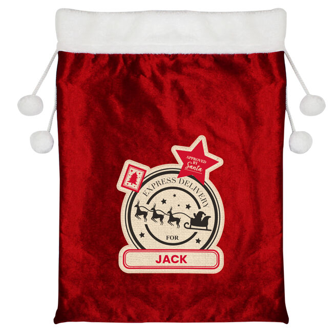 Personalised Express Delivery Christmas Sack