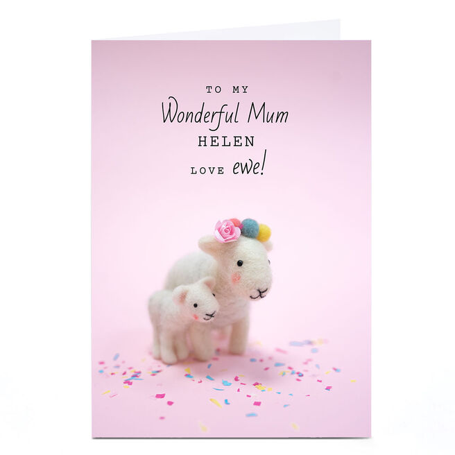 Personalised Lemon and Sugar Card - Love Ewe Mum