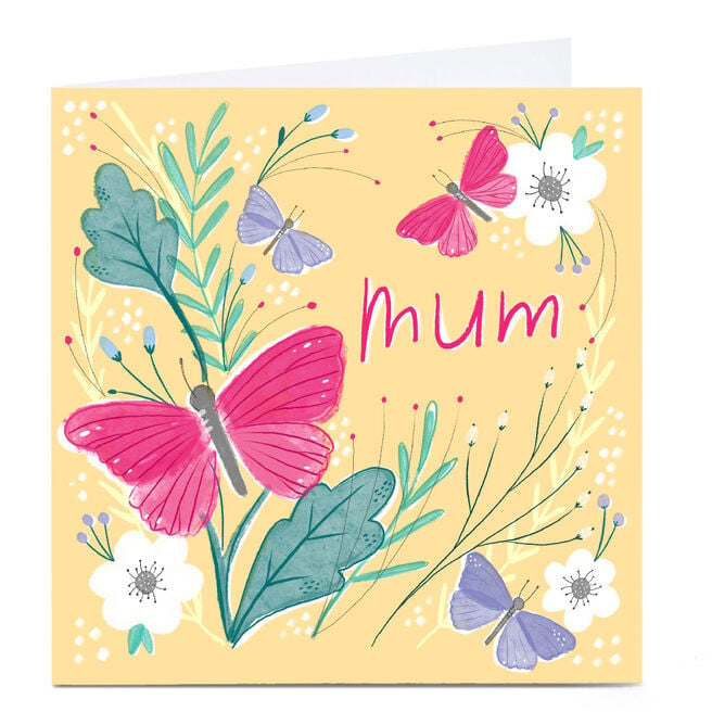 Personalised Emma Valenghi Mother's Day Card - Mum Butterfly
