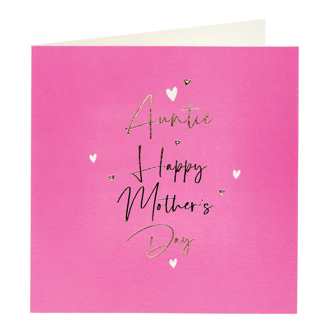 Auntie Mini Hearts Mother's Day Card