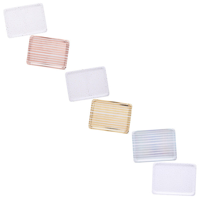 Metallic Paper Trays - Pack of 4 (3 Colour Options)