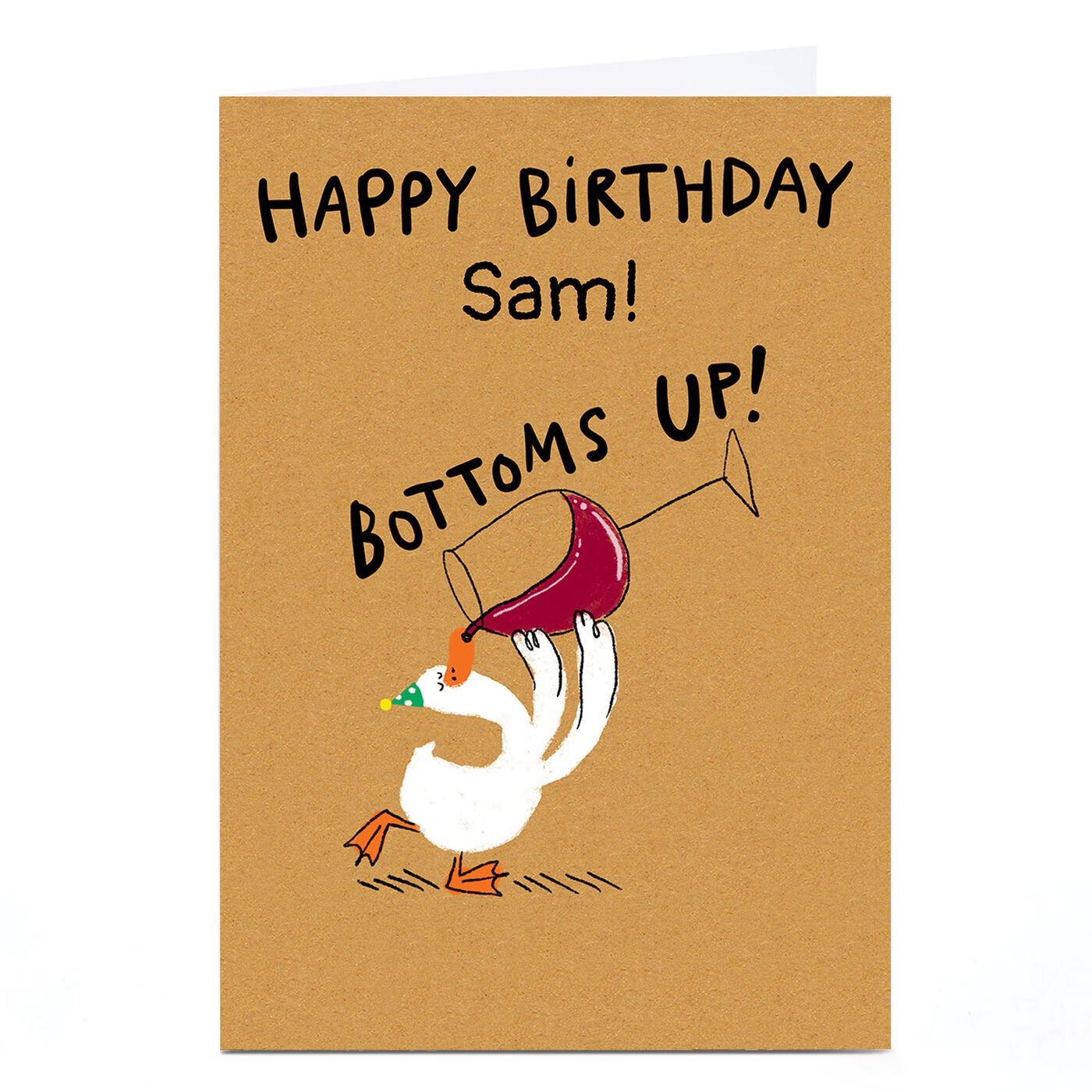 Buy Personalised Hew Ma Birthday Card Bottoms Up For Gbp 329 Card 