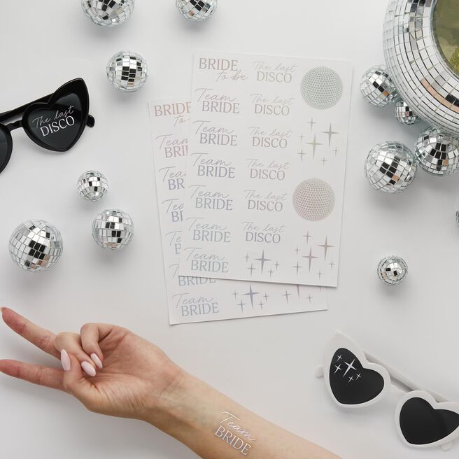 Disco Team Bride Stickers - 2 Sheets