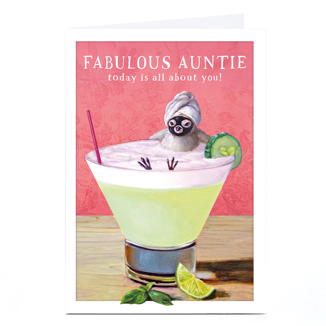 Personalised Birthday Card - Fabulous Auntie