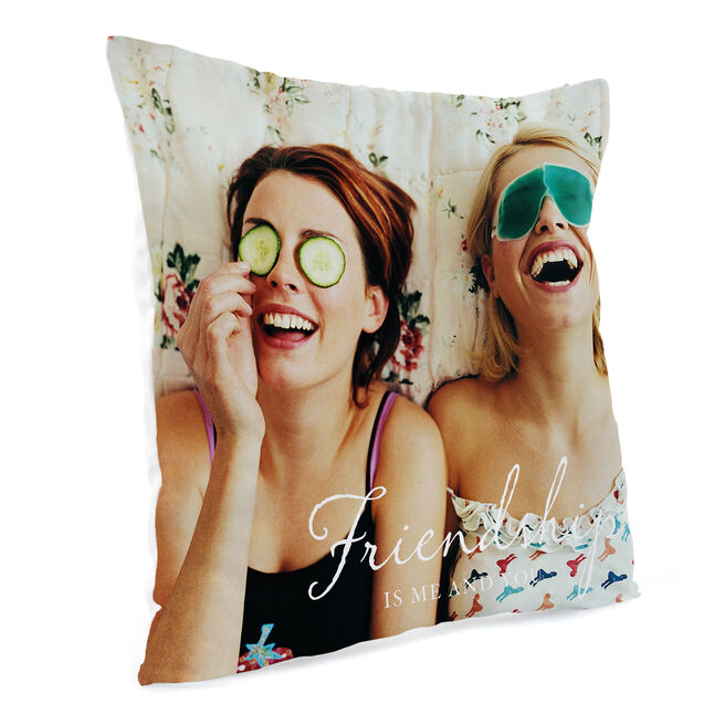 Personalised Photo Cushion - Friendship Is Me and You