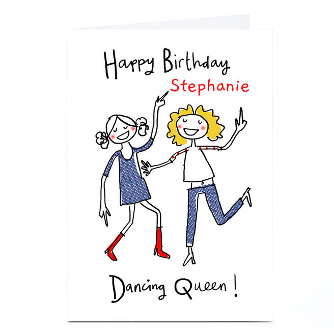 Personalised Lindsay Kirby Birthday Card - Dancing Queen