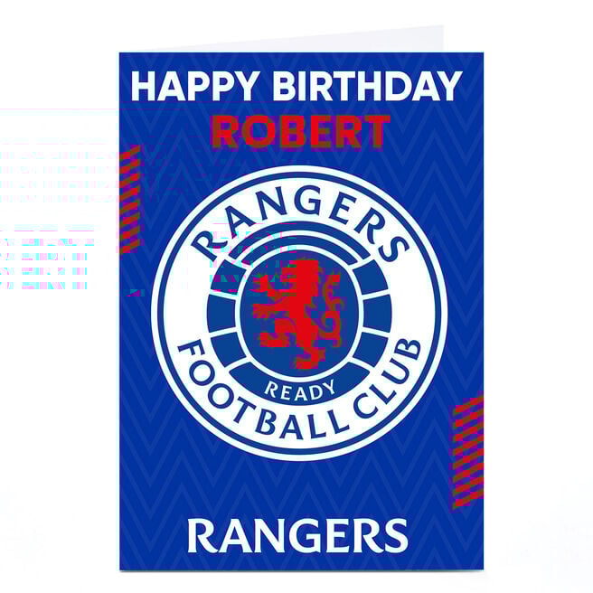Personalised Football Birthday Card - Rangers Football Club