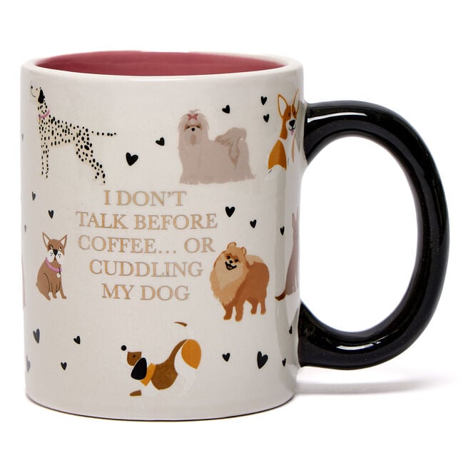 I Don't Talk Before Coffee Or Cuddling My Dog Mug,  I Don't Talk Before Coffee Or Cuddling My Dog Mug