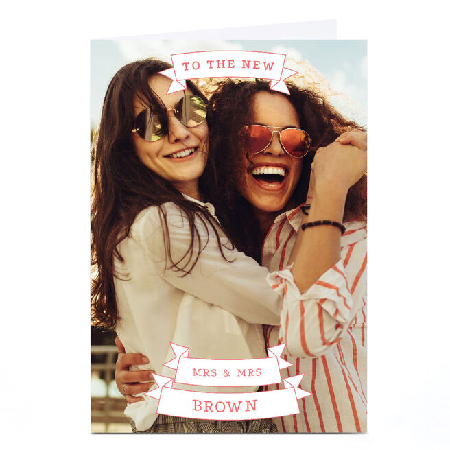 Personalised Photo Card - Pink, To The New...
