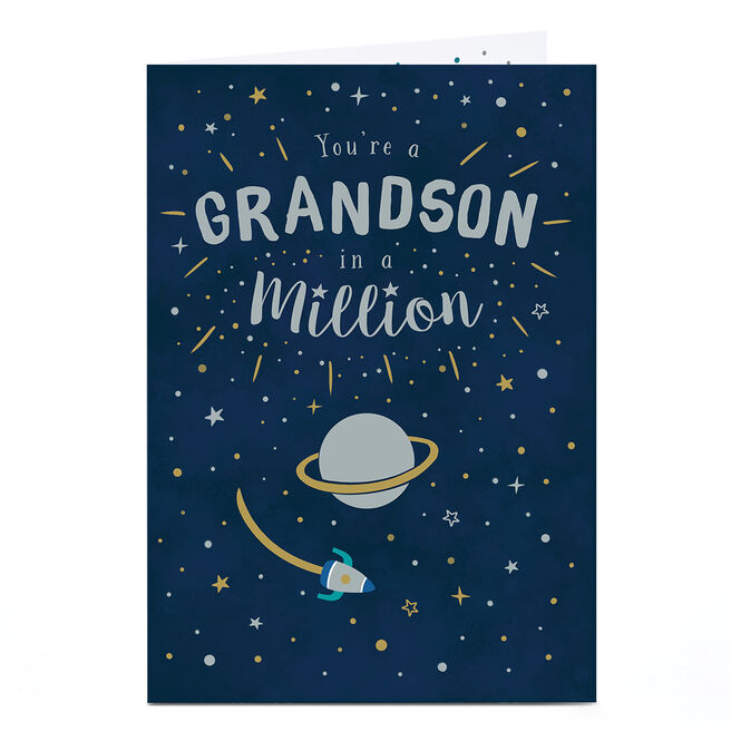 Birthday Card - You're A Grandson In A Million 