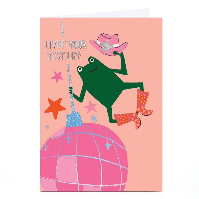 Personalised Birthday Card - Cowbot Frog