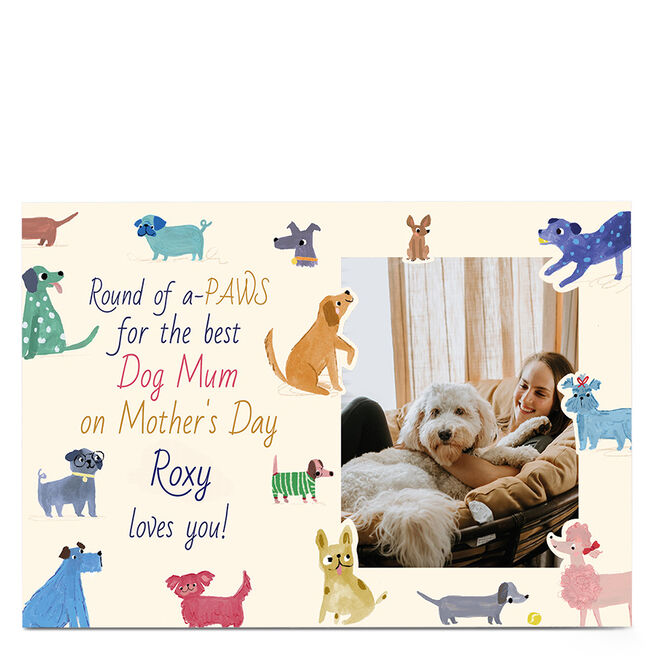 Photo Mother's Day Card - Round of A-Paws Dogs
