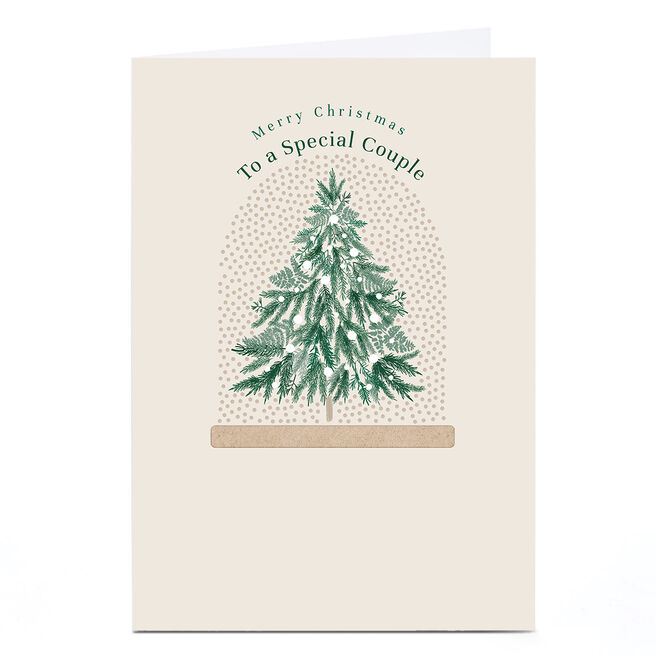 Personalised Christmas Card - Tree Snowglobe, Special Couple