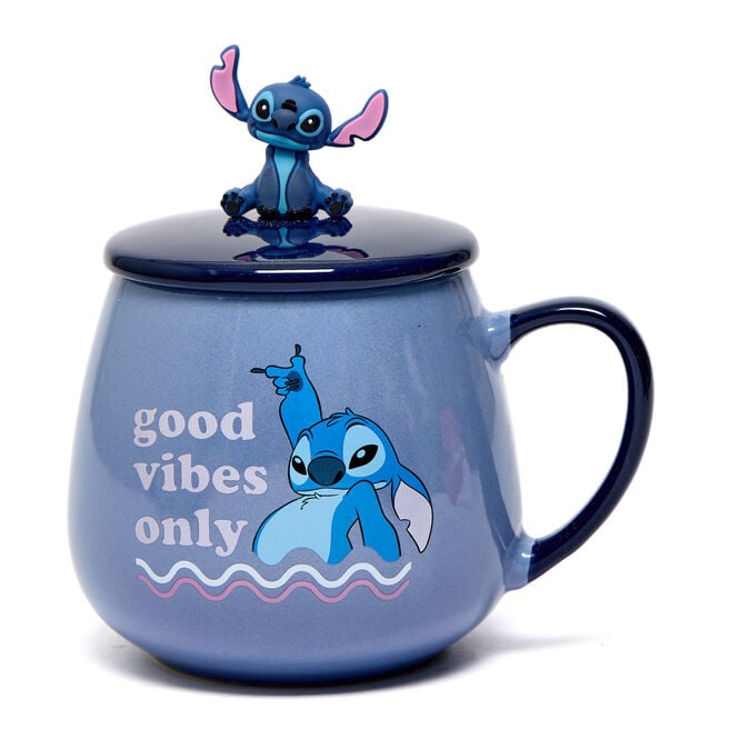 Disney Stitch Lidded Figurine Mug,  Disney Stitch Lidded Figurine Mug