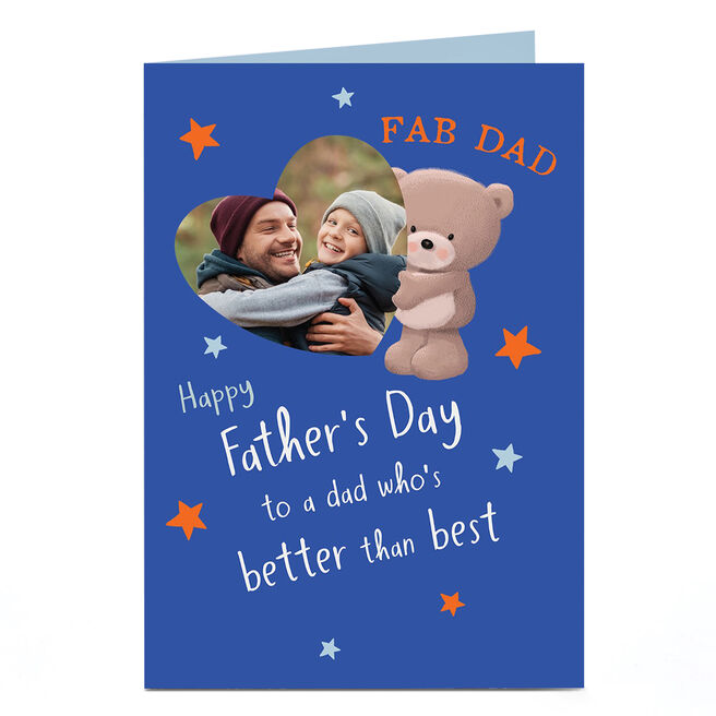Photo Hugs Father's Day Card - Better Than Most Fab Dad