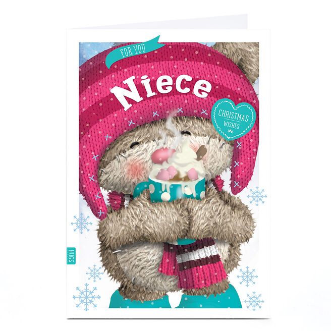 Personalised Christmas Card - HUGS - Niece