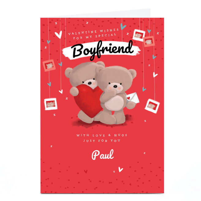Personalised Hugs Valentine's Day Card - Valentine's Wishes, Boyfriend