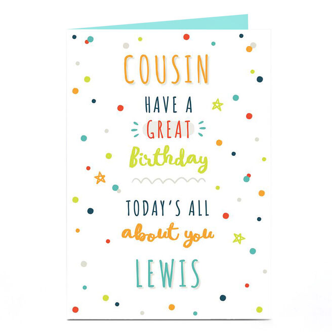 Personalised Birthday Card - Have A Great Birthday 