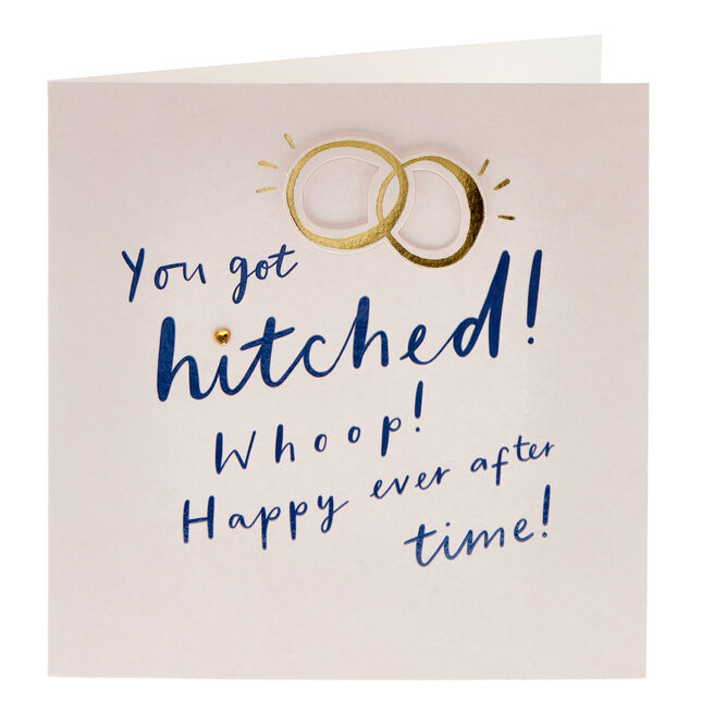 You Got Hitched Whoop Wedding Card