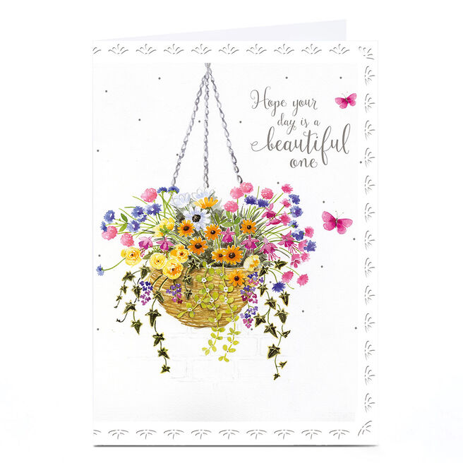 Birthday Card - Hanging Basket Floral