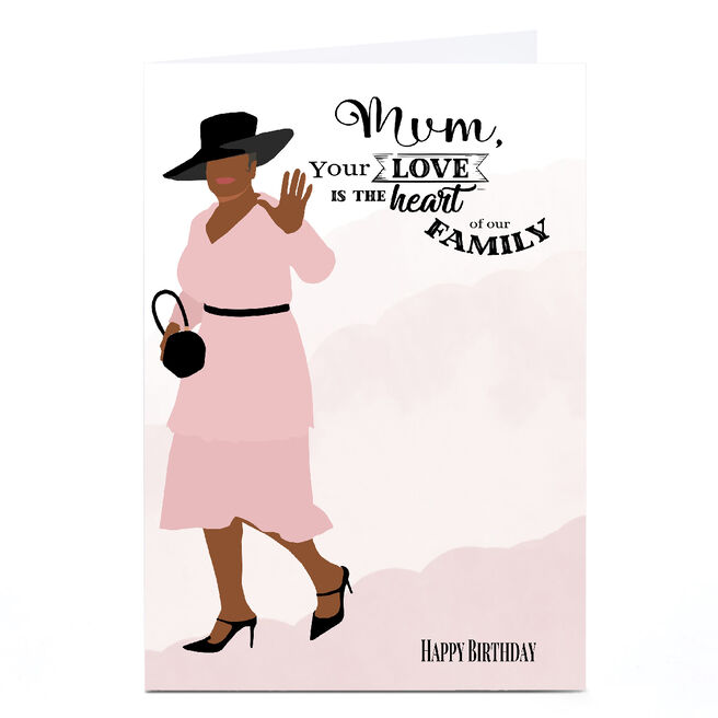 Personalised Bleu Hyacinth Card - Mum Your Love is The Heart