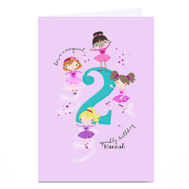 Personalised Rachel Griffin Birthday Card - 2, Sparkly Birthday