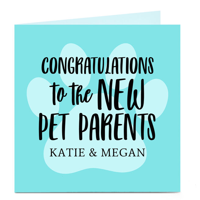Personalised Congratulations Card - New Pet Parents