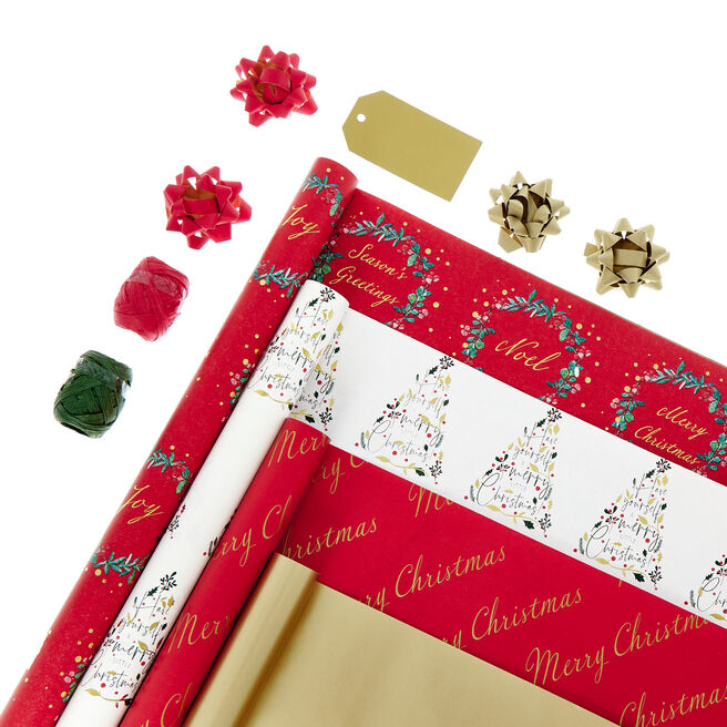 Christmas Trees & Wreaths Gift Wrap Pack