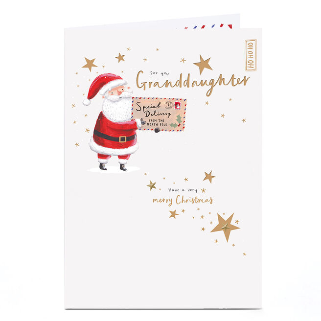 Christmas Card - Santa Special Delivery, Granddaughter
