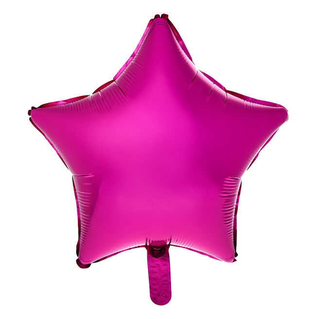 Pink Star 19-Inch Foil Helium Balloon