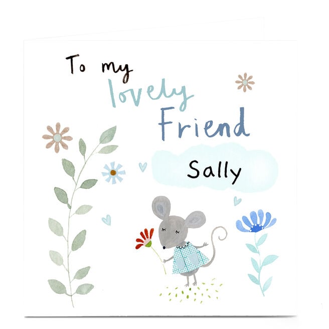 Personalised Lindsay Loves To Draw Card - Lovely Friend