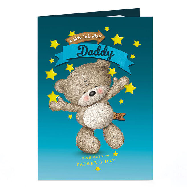 Personalised Hugs Bear Card - Bear With Stars