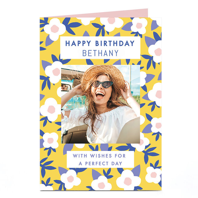 Photo Birthday Card - Wishes For A Perfect Day