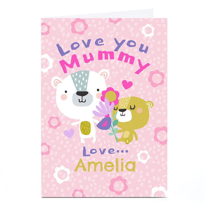 Personalised Bev Hopwood Mother's Day Card - Love You Mummy
