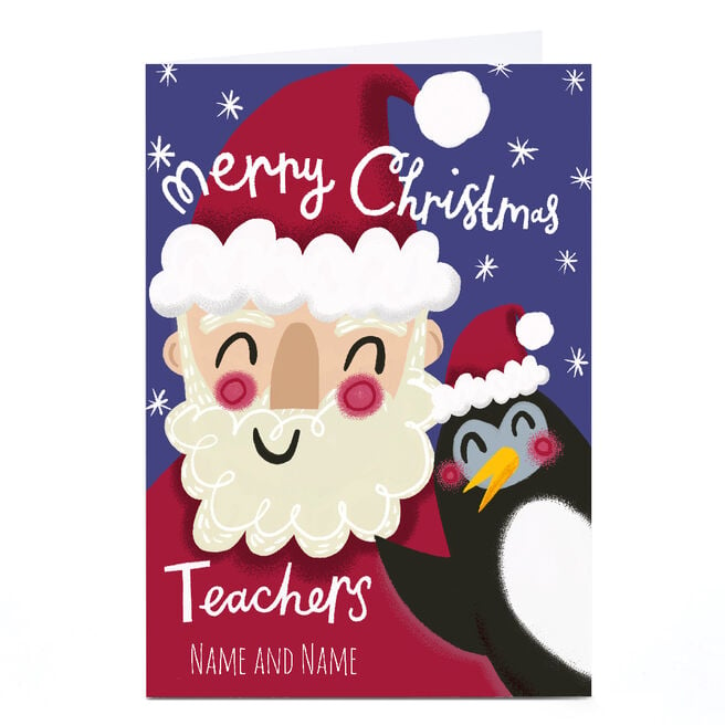 Personalised Stevie Studio Christmas Card - Merry Christmas Teachers