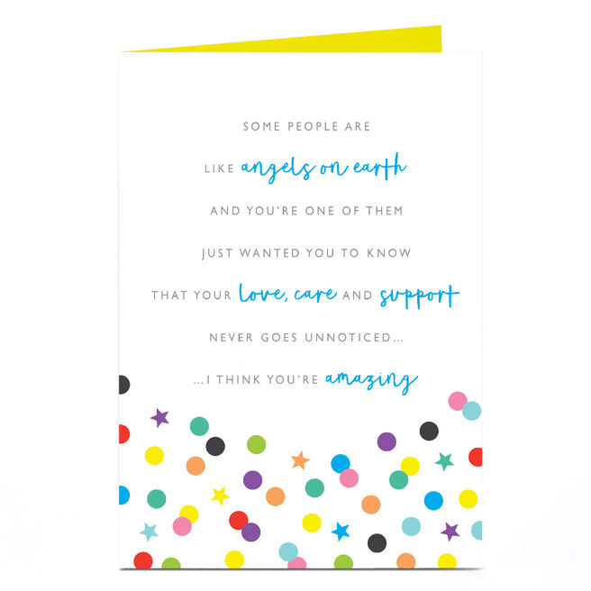 Personalised Thinking of You Card - Angels on Earth