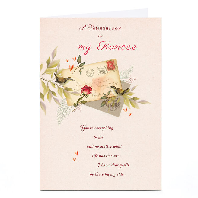 Personalised Valentine's Day Card - Valentine Note, Fiancee
