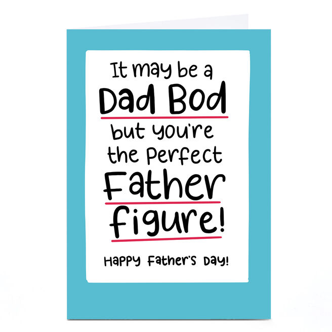 Personalised Blue Kiwi Father's Day Card - Dad Bod