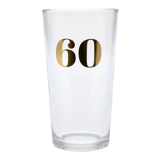 Blue & Gold 60th Birthday Pint Glass